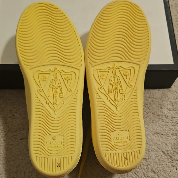 Gucci Yellow Sneakers Vibrant Low-Top Design - Picture 7 of 8